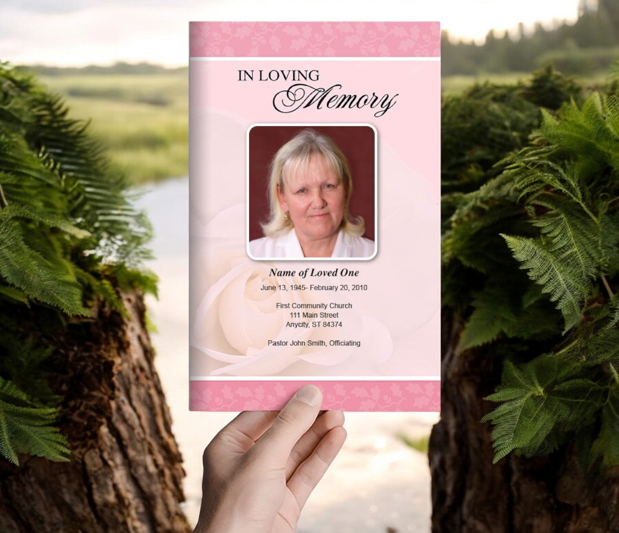 Bella Funeral Program Template