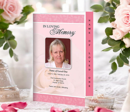 Bella 4-Sided Graduated Funeral Program Template