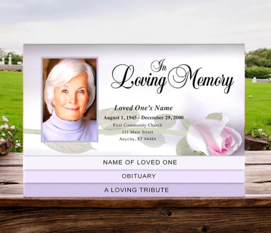 Beloved 8 - Sided Graduated Bottom Fold Template - The Funeral Program Site