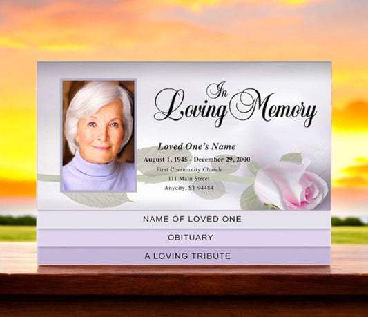 Beloved 8 - Sided Graduated Bottom Fold Template - The Funeral Program Site