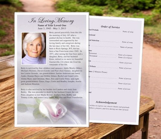 Beloved Funeral Flyer Template - The Funeral Program Site