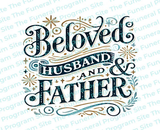 Beloved Husband and Father Funeral Program Title - The Funeral Program Site