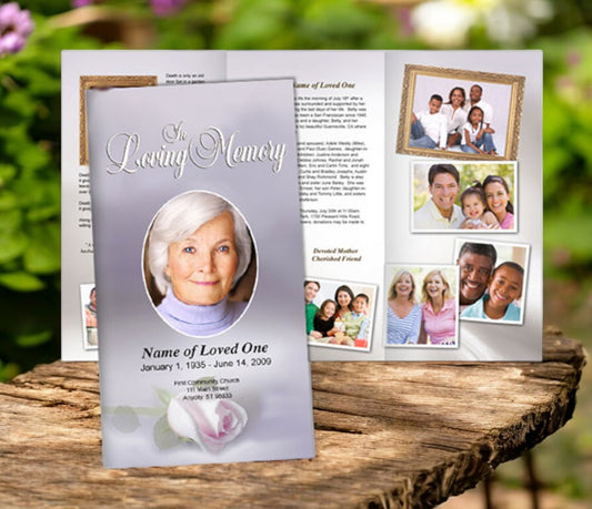 Beloved Trifold Funeral Brochure Template