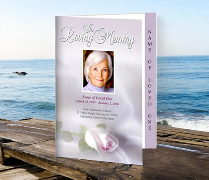 Beloved 4-Sided Graduated Funeral Program Template