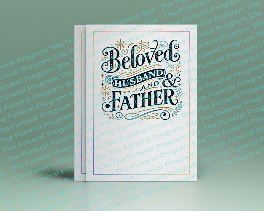 Beloved Husband and Father Funeral Program Title