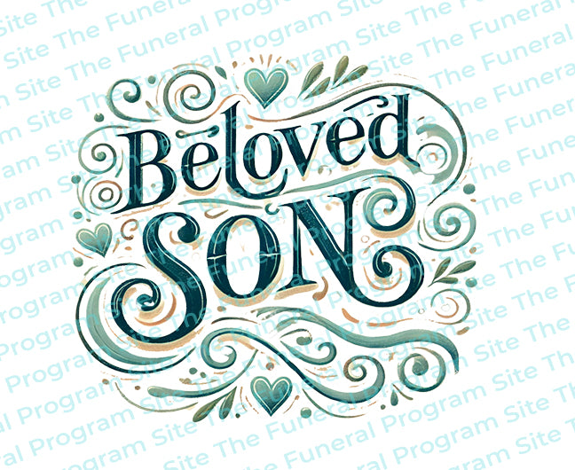 Beloved Son Funeral Program Title