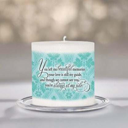 Beth Personalized Small Wax Memorial Candle - The Funeral Program Site