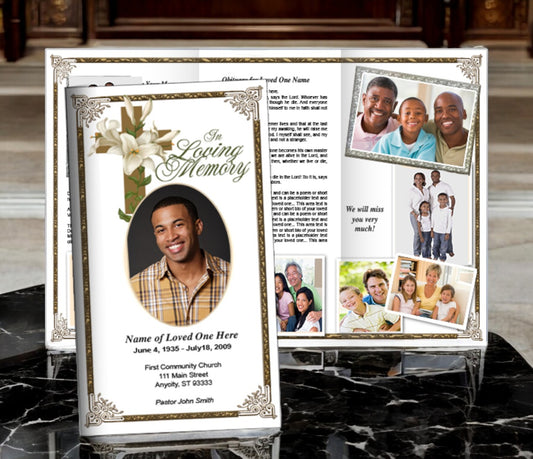 Bethany Trifold Funeral Brochure Template