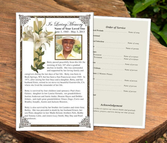 Bethany Funeral Flyer Template