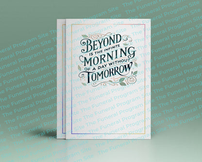 Beyond Infinite Morning Funeral Quote Word Art