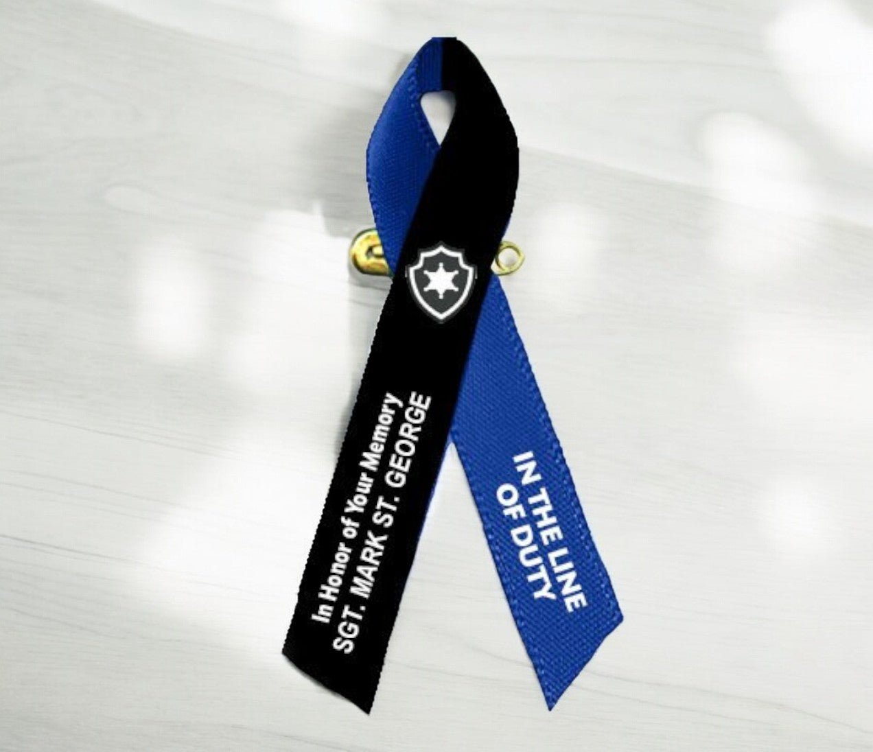 Black Navy Awareness Ribbon Police Officer - Pack of 10 - The Funeral Program Site