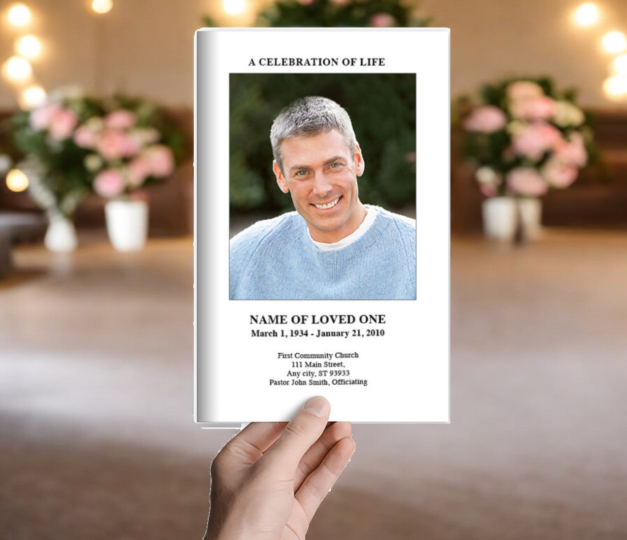 Blank Funeral Program Template