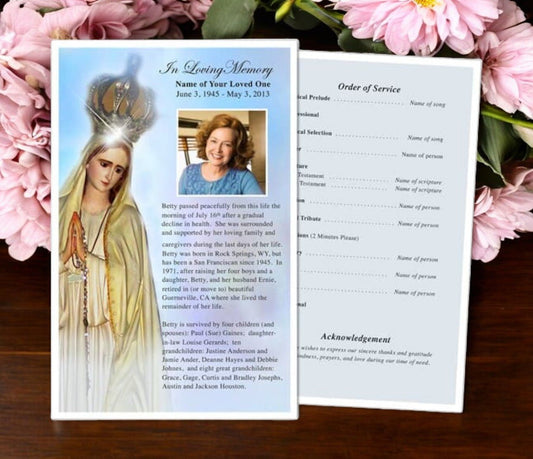 Blessed Funeral Flyer Template - The Funeral Program Site