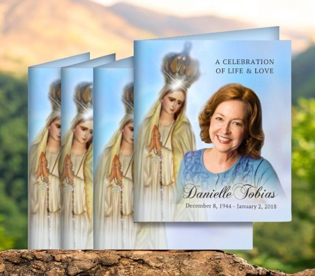 Blessed Memorial Cards Done For You Design & Print (Pack of 50) - The Funeral Program Site