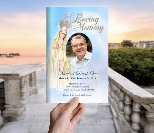 Blessed Funeral Program Template