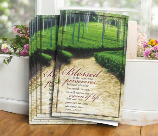 Blessed Is The Man Funeral Program Paper (Pack of 25)