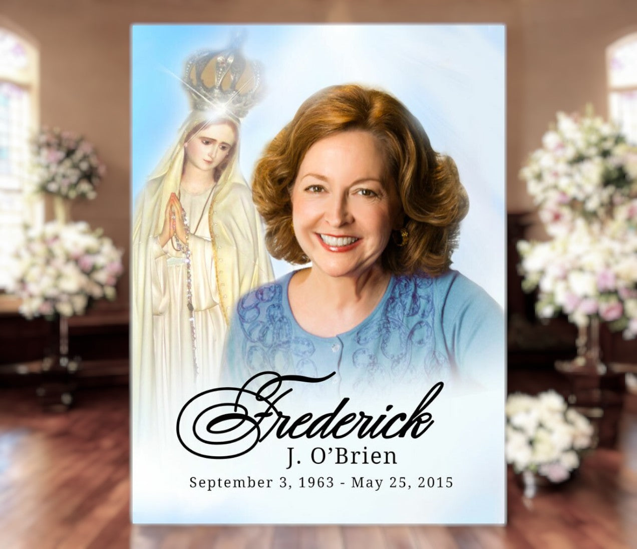 Blessed Funeral Poster Memorial Portrait