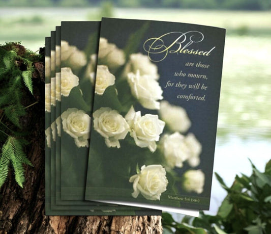 Blessed Are Those Funeral Program Paper (Pack of 25)