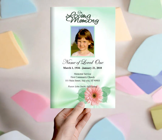 Blossom Funeral Program Template - The Funeral Program Site