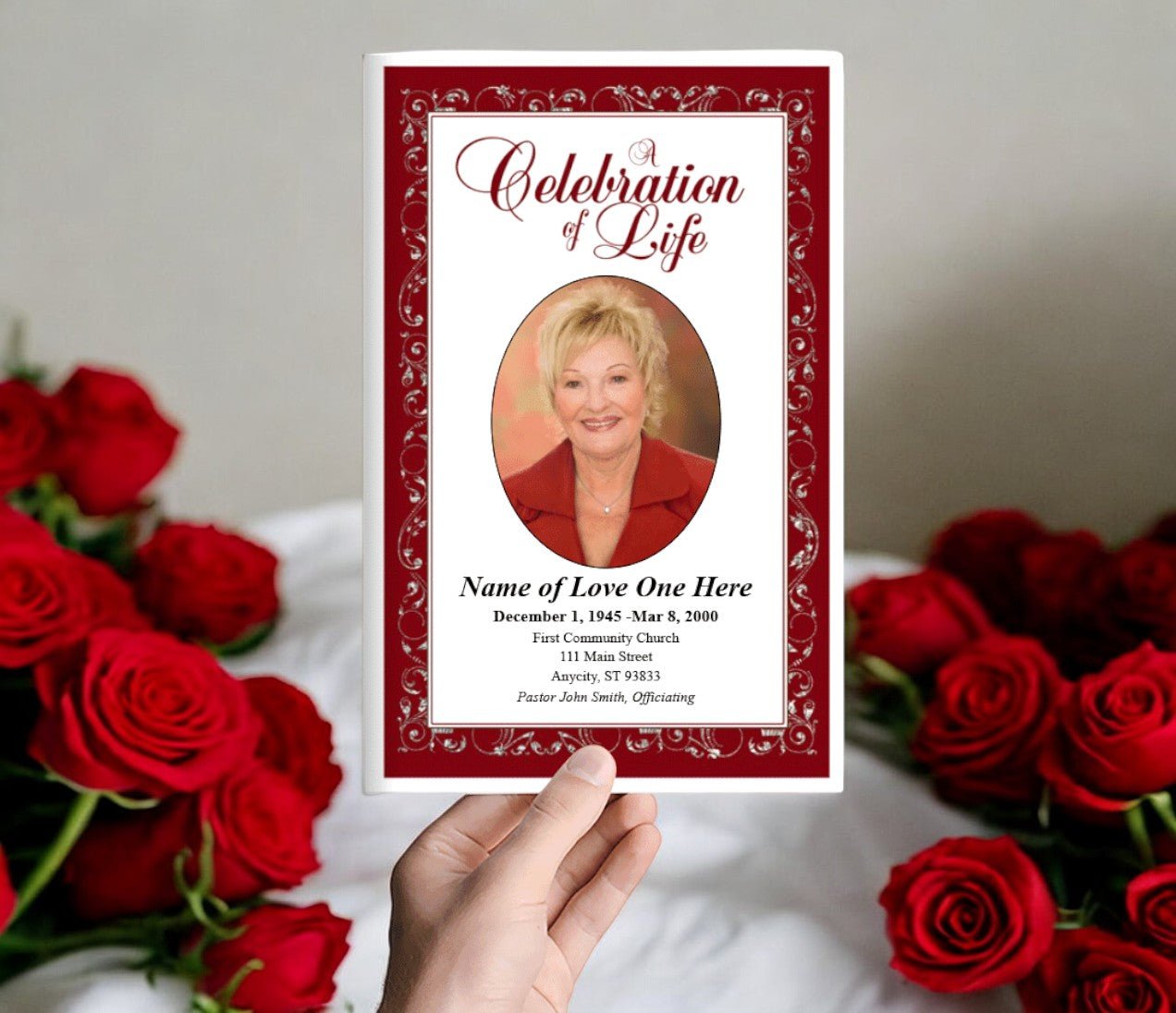 Borderline Funeral Program Template - The Funeral Program Site