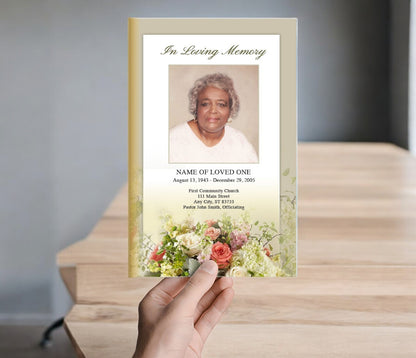 Botanical Funeral Program Template