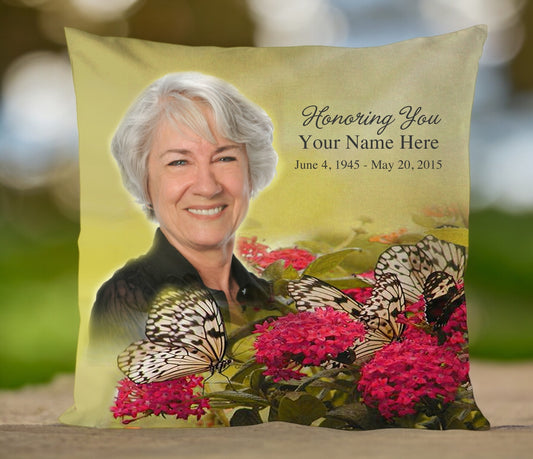 Bouquet In Loving Memory Memorial Pillow