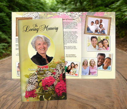 Bouquet Funeral Brochure Template - The Funeral Program Site