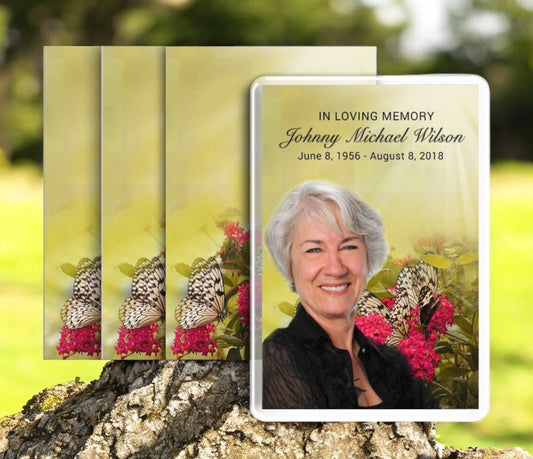 Bouquet Funeral Prayer Card Design & Print (Pack of 50) - The Funeral Program Site