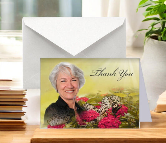 Bouquet Funeral Thank You Card Design & Print (Pack of 50) - The Funeral Program Site