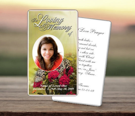 Bouquet Prayer Card Template - The Funeral Program Site