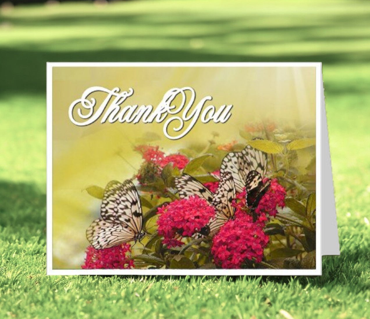 Bouquet Thank You Card Template - The Funeral Program Site