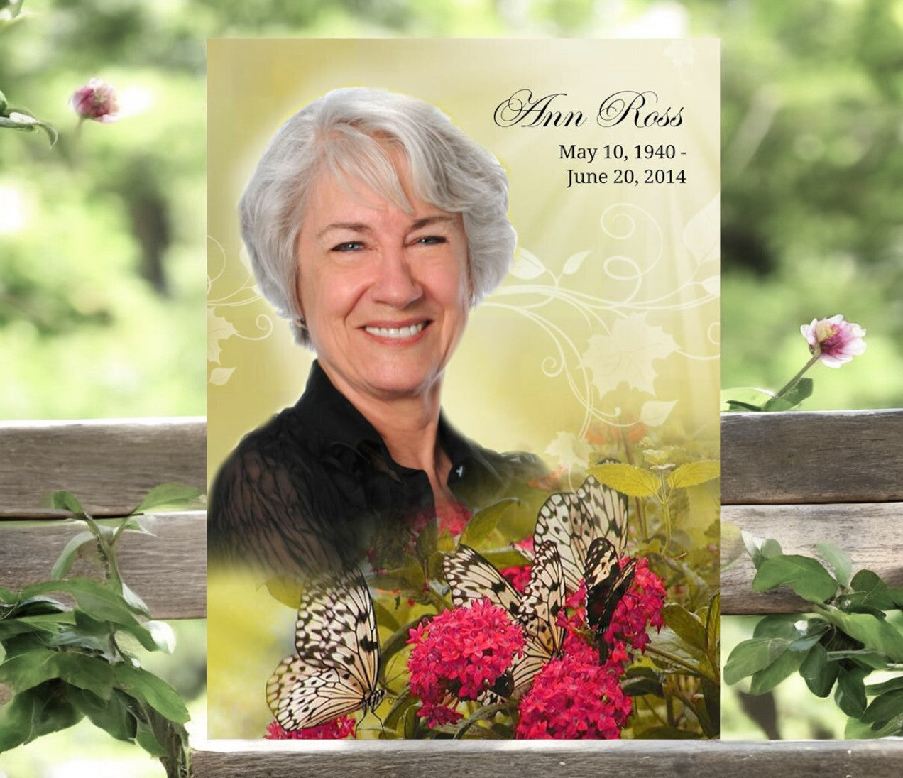 Bouquet Funeral Poster Memorial Portrait