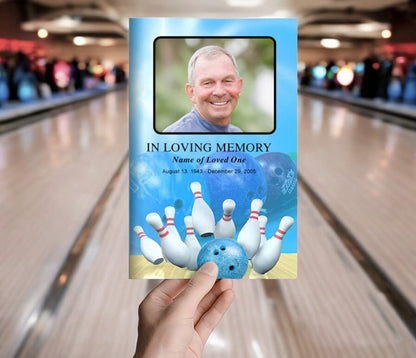 Bowling Funeral Program Template - The Funeral Program Site