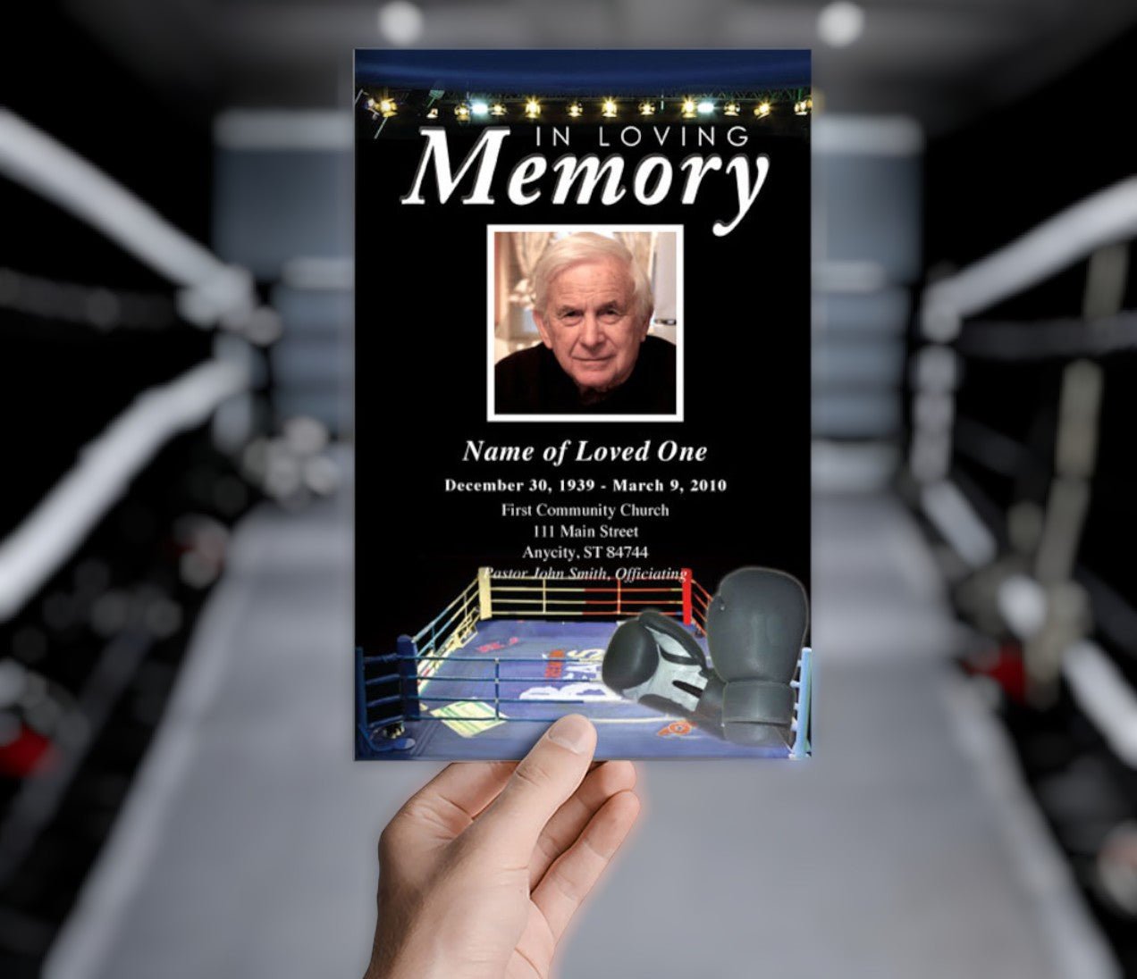 Boxing Funeral Program Template - The Funeral Program Site