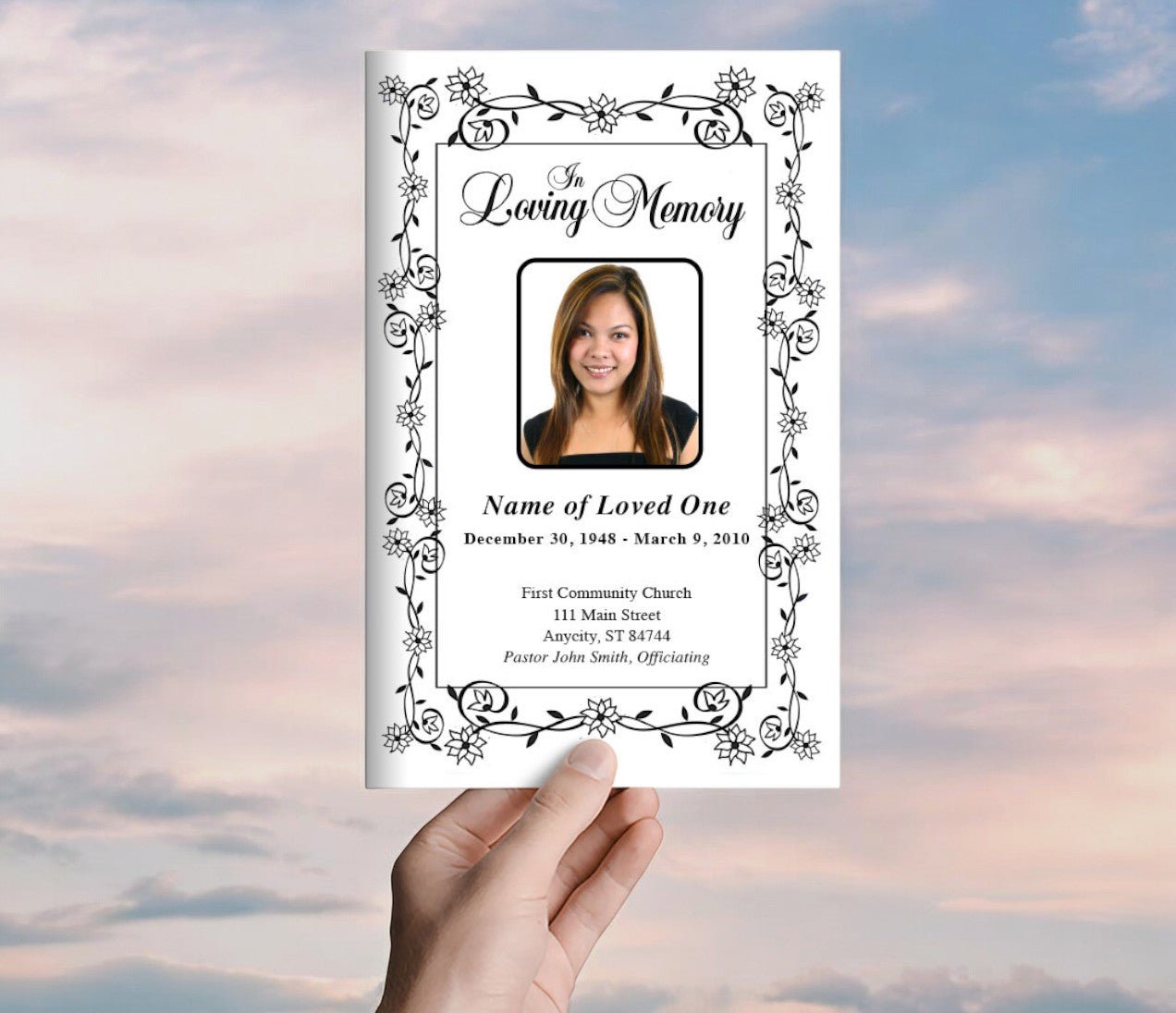 Branches Funeral Program Template - The Funeral Program Site