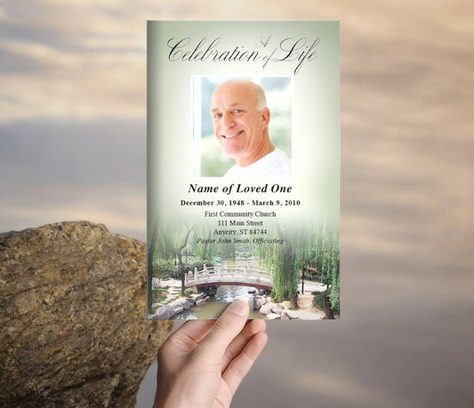 Bridge Funeral Program Template