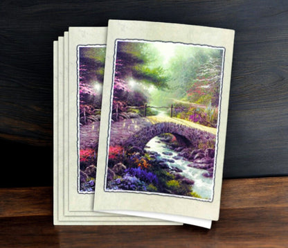 Thomas Kinkade Bridge of Faith Funeral Paper (Pack of 25)