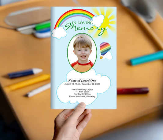 Bright Funeral Program Template