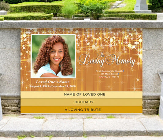 Brilliance 8 - Sided Graduated Bottom Fold Template - The Funeral Program Site