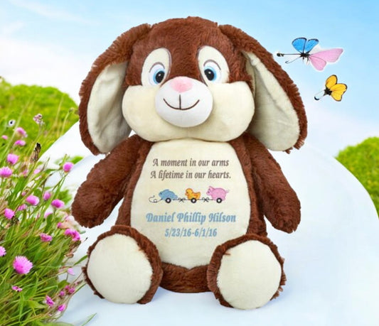 Chocolate Bunny Memorial Stuffed Animal-Urn