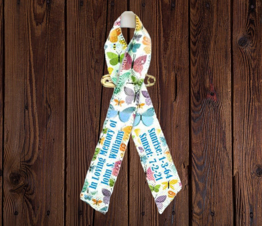 Butterflies Awareness Ribbon Personalized - Pack of 10