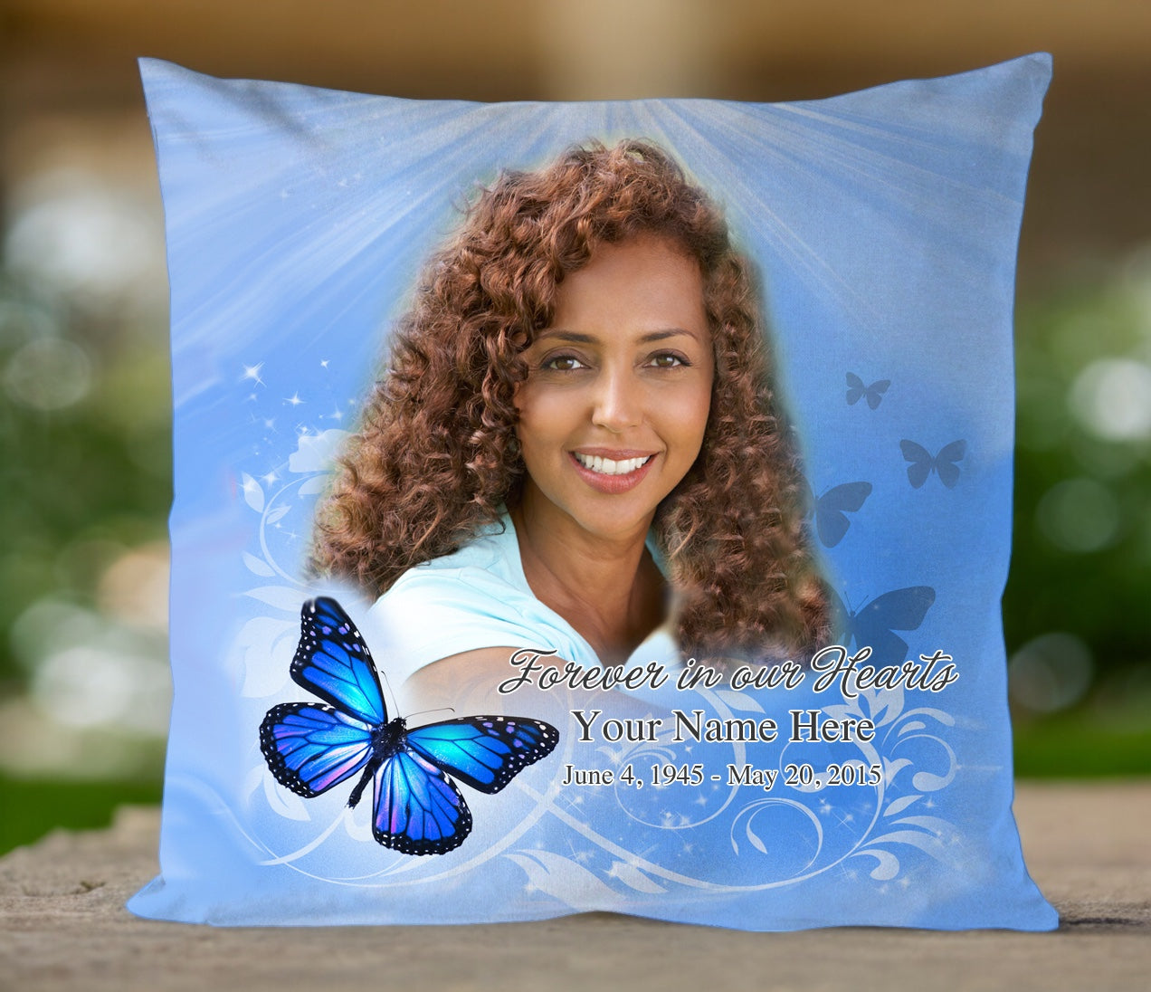 Butterfly In Loving Memory Memorial Pillow