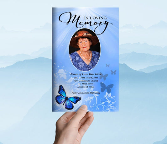 Butterfly Funeral Program Template - The Funeral Program Site