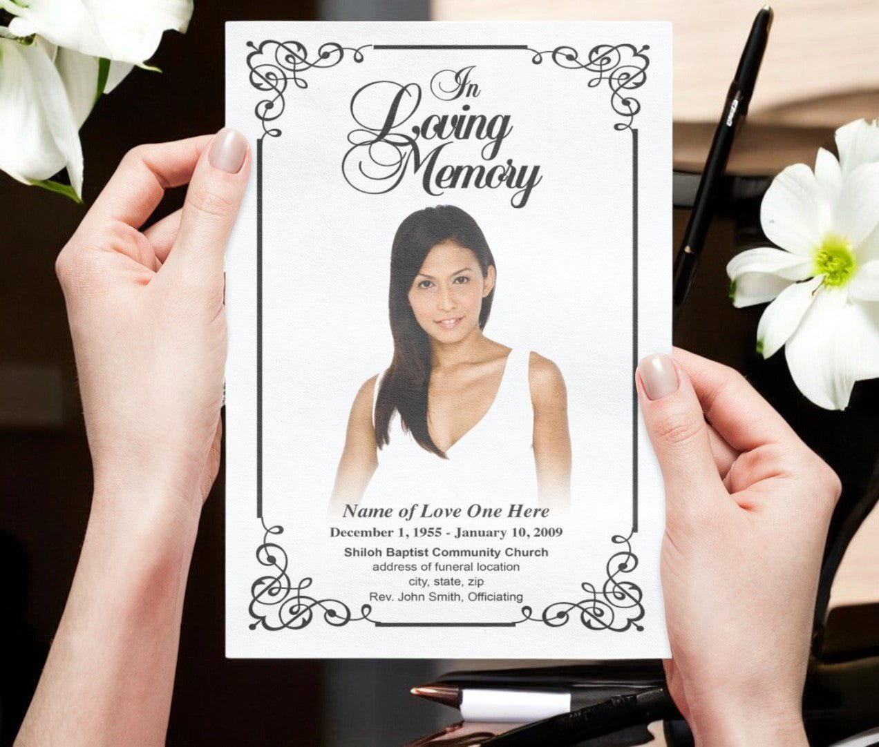 Cadence Funeral Program Template - The Funeral Program Site