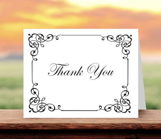 Cadence Thank You Card Template - The Funeral Program Site