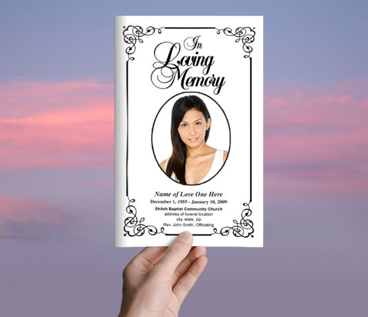 Cadence Funeral Program Template