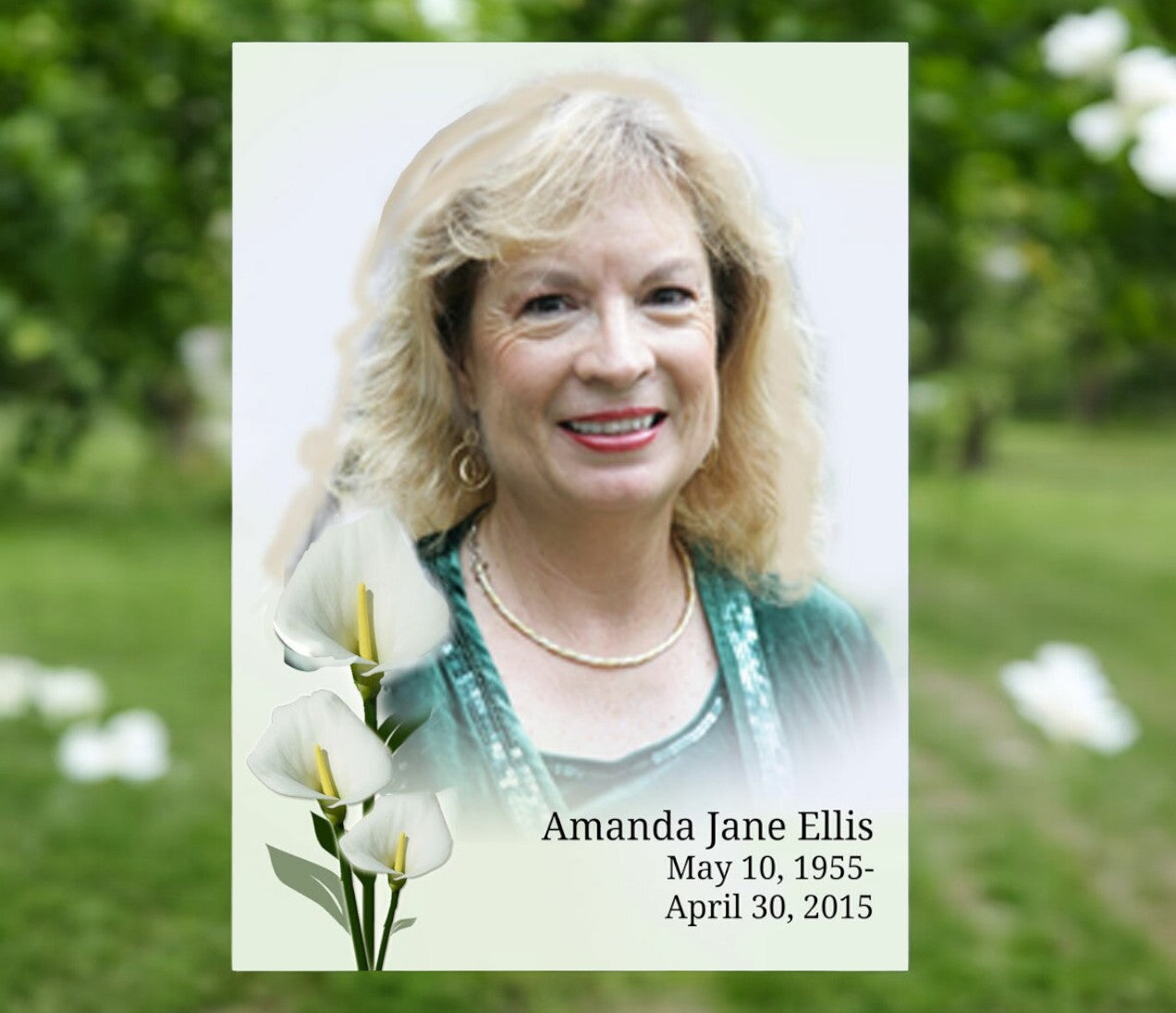 Calle Funeral Poster Memorial Portrait