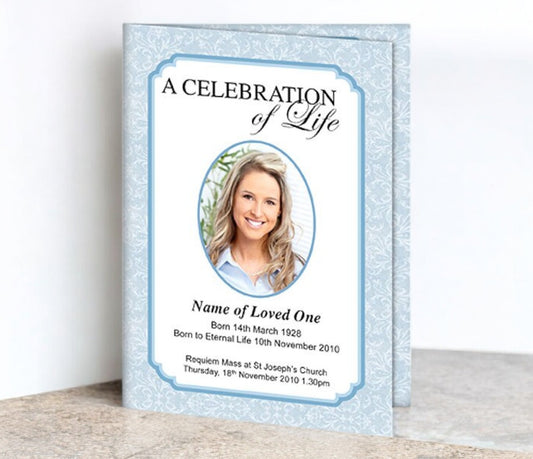 Cambria A4 Funeral Order of Service Template