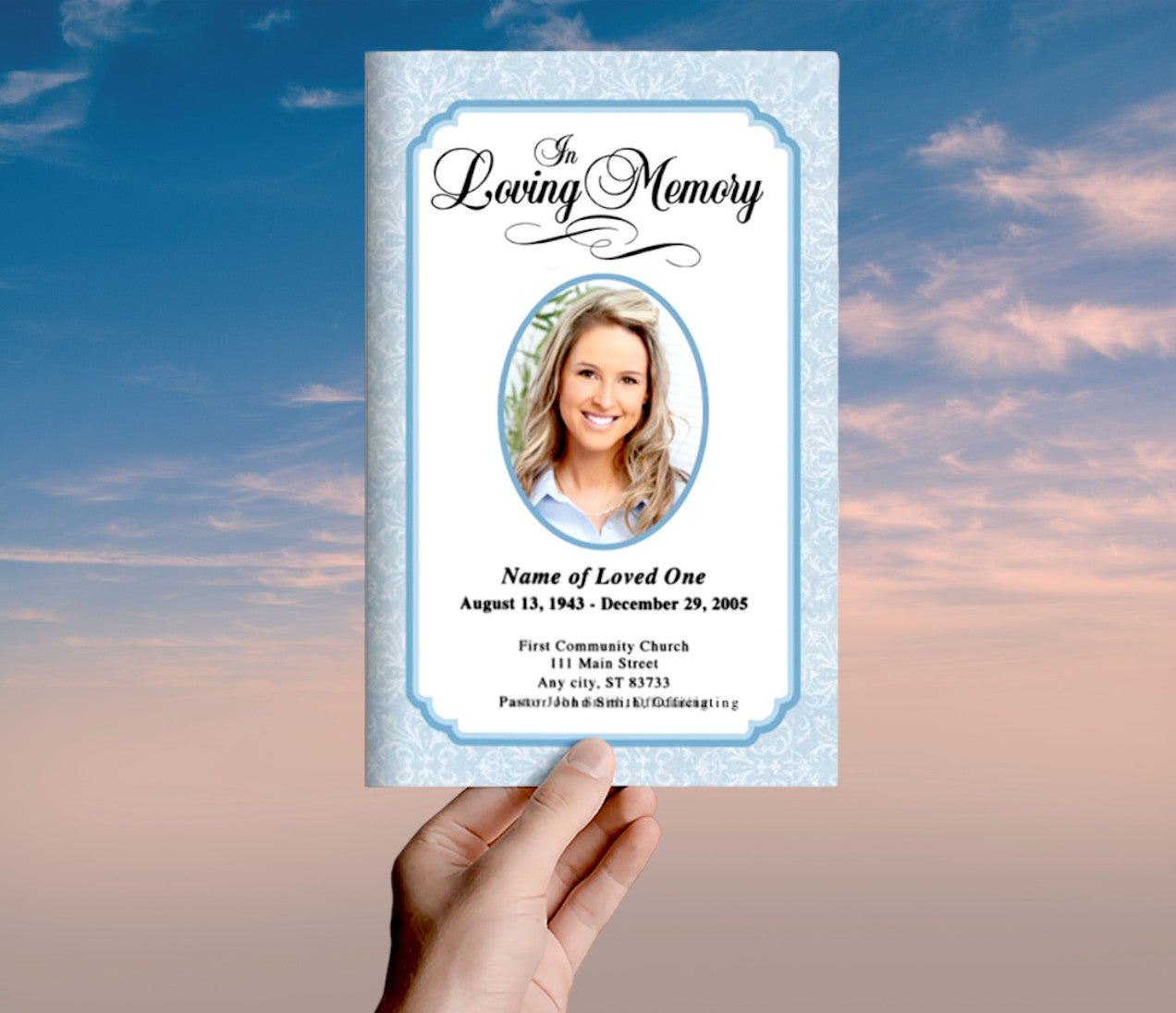 Cambria Funeral Program Template