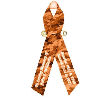 Camouflage Ribbon Personalized - Pack of 10